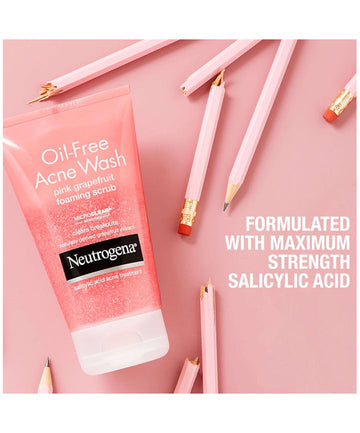 Neutrogena Oil-Free Acne Wash Foaming Scrub - Pink Grapefruit