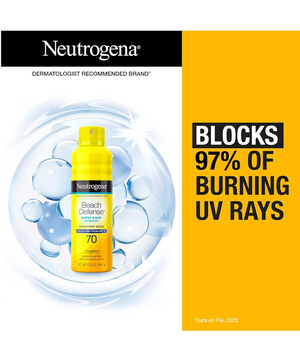 Neutrogena Beach Defense Water + Sun Protection Sunscreen Spray SPF 70