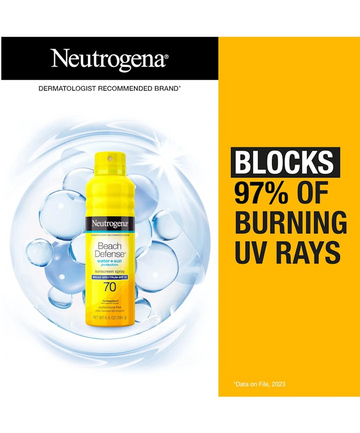Neutrogena Beach Defense Water + Sun Protection Sunscreen Spray SPF 70