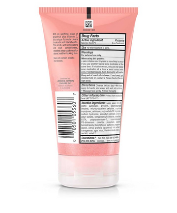 Neutrogena Oil-Free Acne Wash Foaming Scrub - Pink Grapefruit