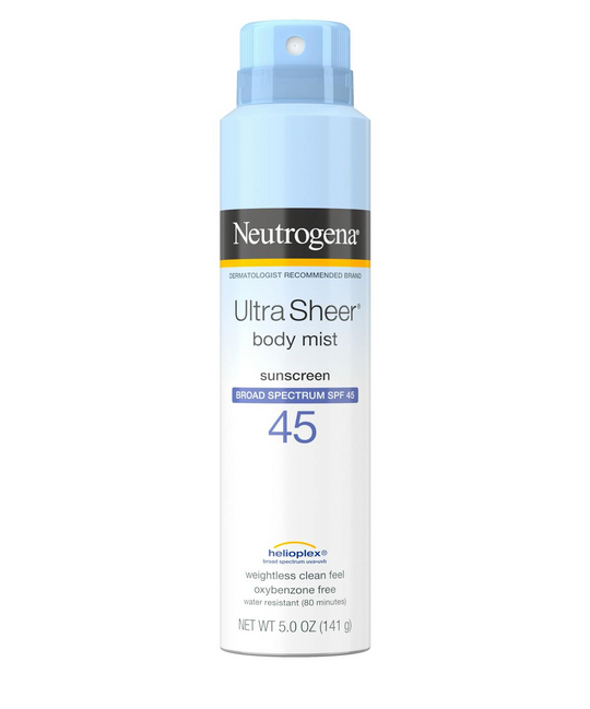 Neutrogena Ultra Sheer Body Mist Full Reach Sunscreen Spray SPF 45 141g