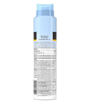 Neutrogena Ultra Sheer Body Mist Sunscreen Spray SPF 70