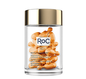 ROC MULTI CORREXION REVIVE + GLOW VITAMIN C NIGHT SERUM CAPSULES - 30 PACK